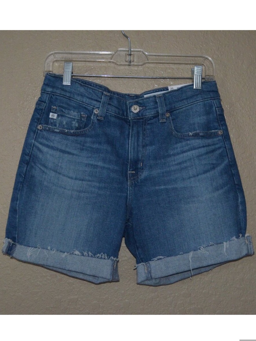 NWT $178 AG Adriano Goldschmied Ex-Boyfriend Mid Rise Bermuda Shorts